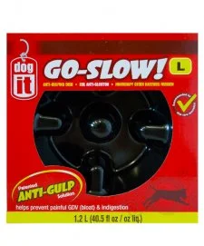 Dogit Go Slow Anti-Gulping Dog Dish 1.2Ltr Black 3 Dogit Go Slow Anti-Gulping Dog Dish 1.2Ltr Black