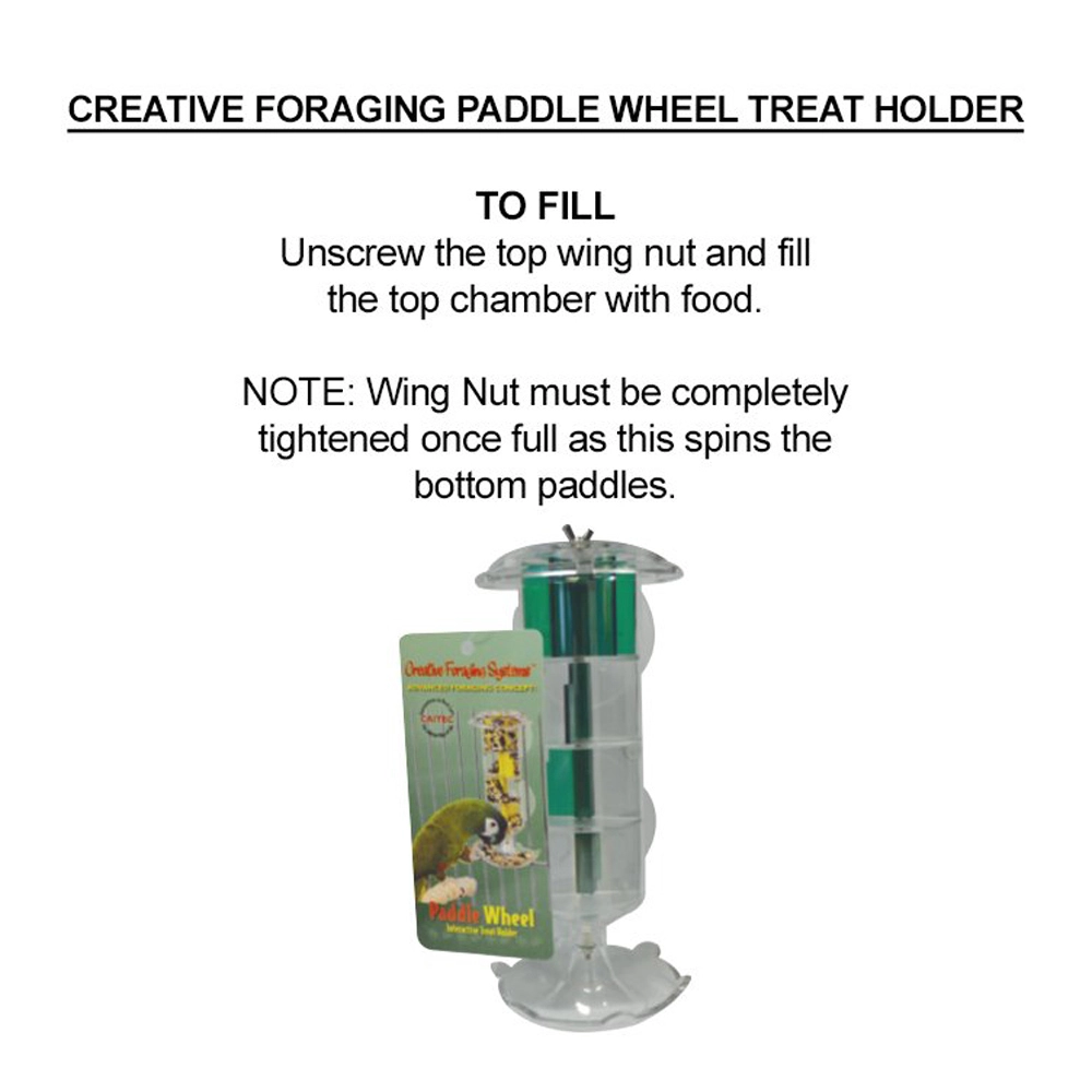 Featherland Paradise Foraging Paddle Wheel Treat Holder Bird Toy 5 Featherland Paradise Foraging Paddle Wheel Treat Holder Bird Toy - Image 3