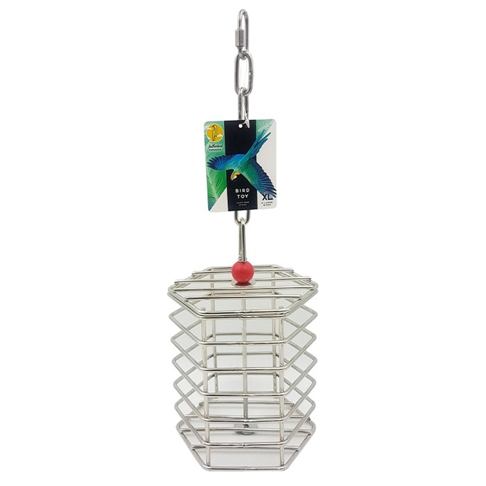 Featherland Paradise Stainless Steel Baffle Cage No Fill For Bird Toys Small 3 Featherland Paradise Stainless Steel Baffle Cage No Fill For Bird Toys Small