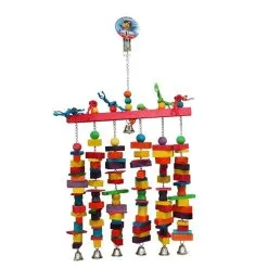 Cheeky Bird Jumbo 6 Stack Wooden Bird Toy W/ Bells