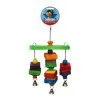 Cheeky Bird Hanging Tri-Bell Wooden Bird Toy Medium 1 Cheeky Bird Hanging Tri-Bell Wooden Bird Toy Medium -Outlet Bird Food Store ACBHTBM