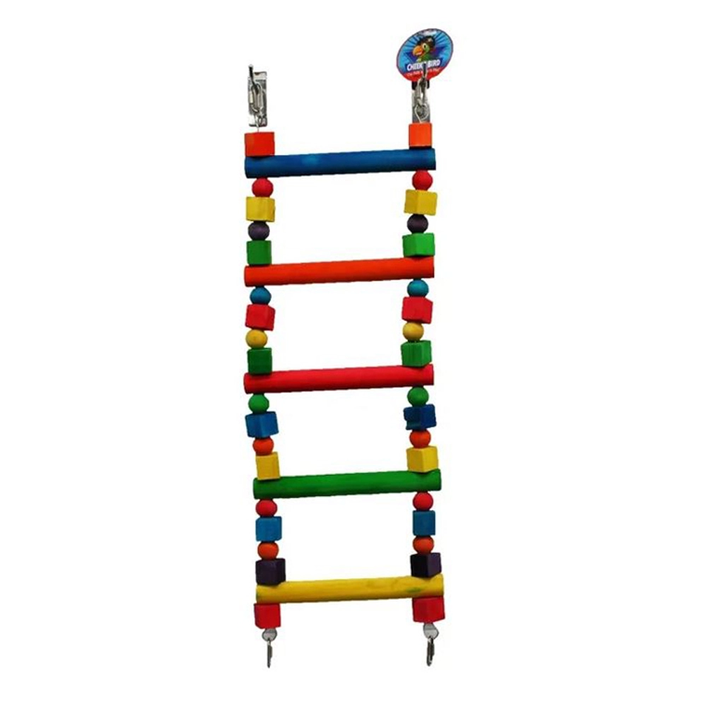 Cheeky Bird Large Parrot 5 Step Ladder Wooden Bird Toy 3 Cheeky Bird Large Parrot 5 Step Ladder Wooden Bird Toy