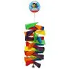 Cheeky Bird Triangle Spiral Coloured Wooden Bird Toy