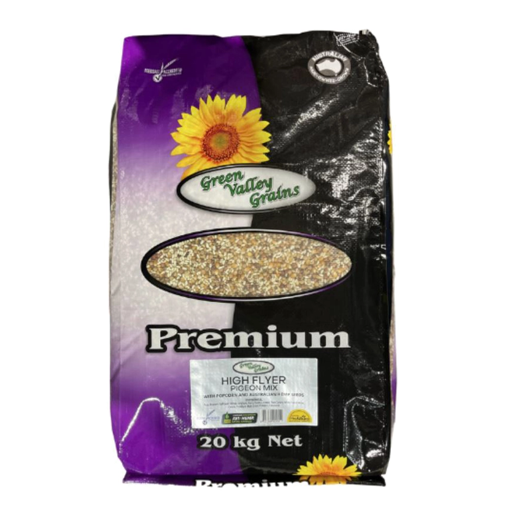 Green Valley Grains High Flyer Premium Pigeon Racing Mix Feed Supplement 20kg 3 Green Valley Grains High Flyer Premium Pigeon Racing Mix Feed Supplement 20kg