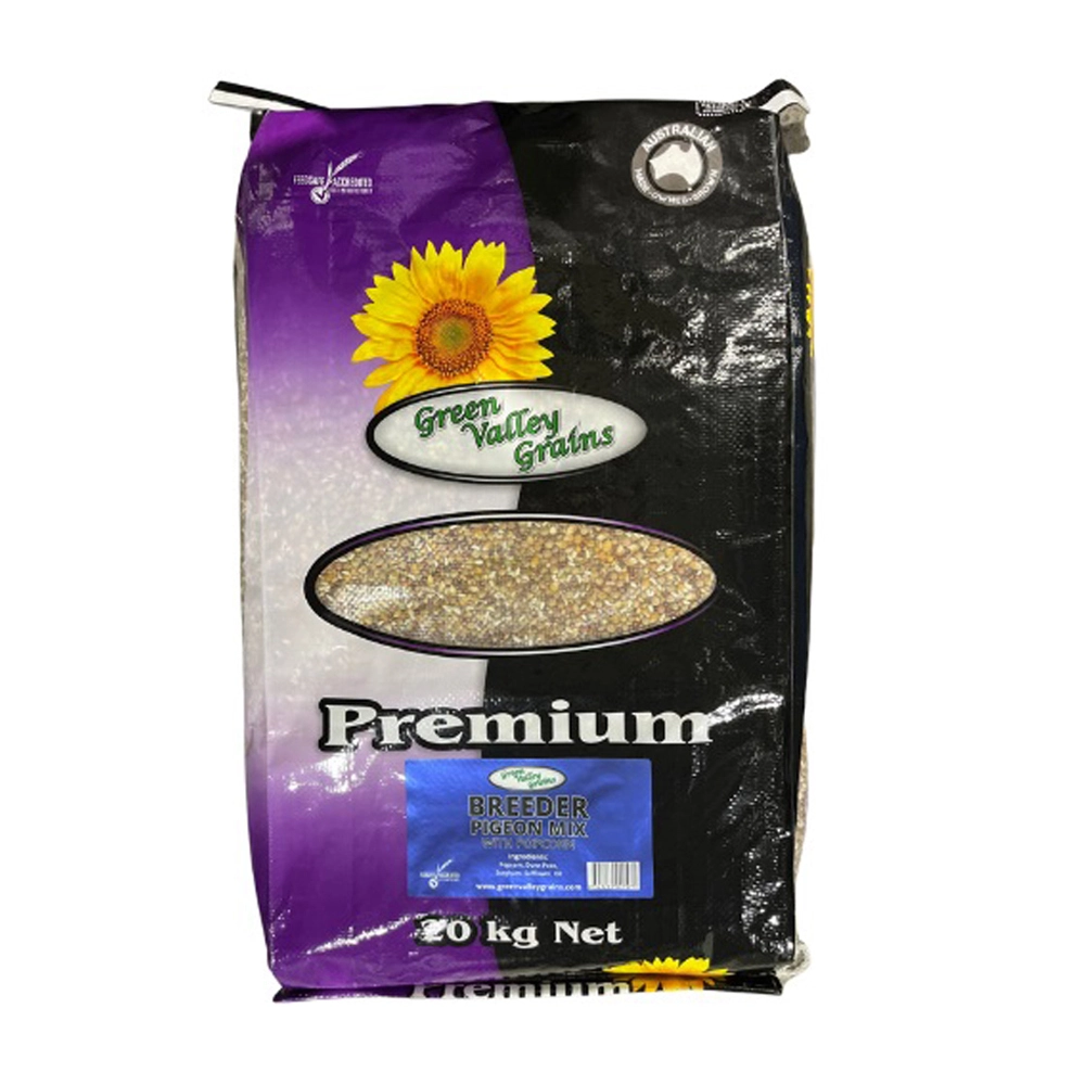 Green Valley Grains Pigeon Breeder Mix W/ Popcorn Feed Supplement 20kg 3 Green Valley Grains Pigeon Breeder Mix W/ Popcorn Feed Supplement 20kg