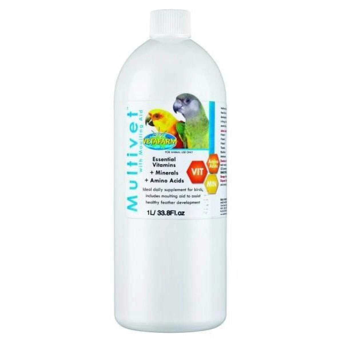 Vetafarm Multivet Liquid Vitamin Mineral Supplement Pet Bird 1L 2 Vetafarm Multivet Liquid Vitamin Mineral Supplement Pet Bird 1L