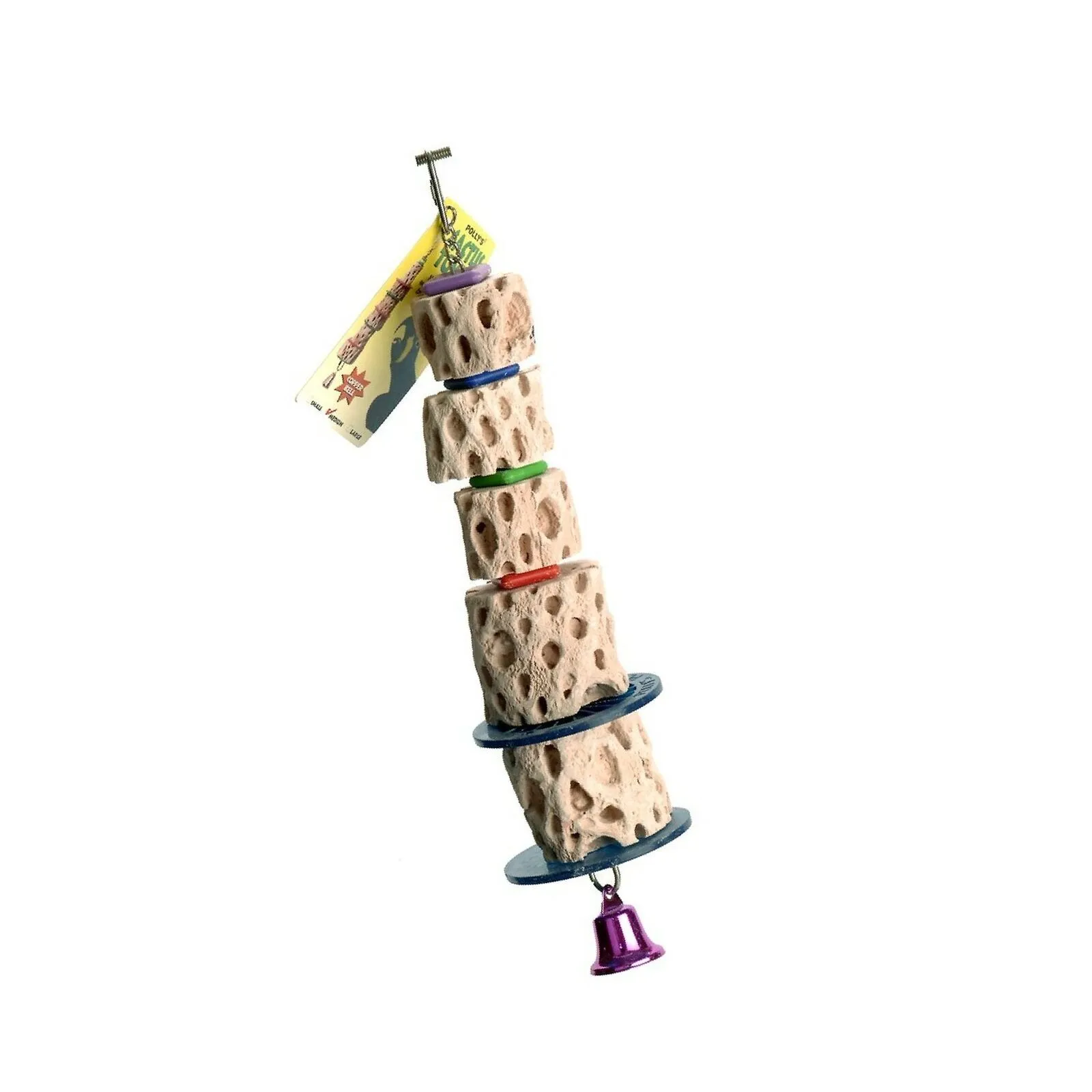 Pollys Pet Cactus Wood Tower Bird Toy Small 3.8 X 15cm 4 Pollys Pet Cactus Wood Tower Bird Toy Small 3.8 X 15cm - Image 2