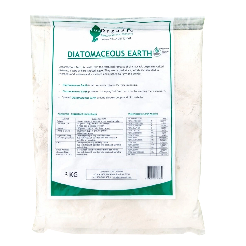 Ozz Organic Diatomaceous Earth Powder For Poultry & Livestock Bedding 1kg 4 Ozz Organic Diatomaceous Earth Powder For Poultry & Livestock Bedding 1kg - Image 2