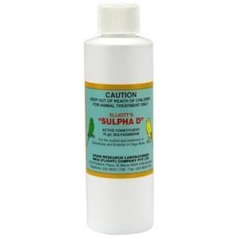 Inca Elliott Sulpha D Control Coccidiosis & Enteritis For Birds 125ml 3 Inca Elliott Sulpha D Control Coccidiosis & Enteritis For Birds 125ml