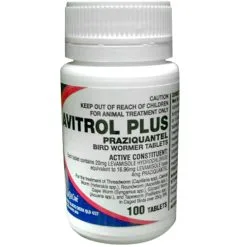 Fido'S Avitrol Plus Praziquantel Pigeon Caged Bird Wormer Tablets 100 Pack
